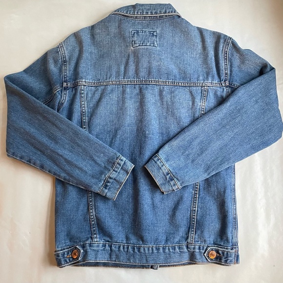 Forever 21 Los Angeles Denim Jacket Distressed Jean Trucker Classic Y2K - Picture 4 of 10